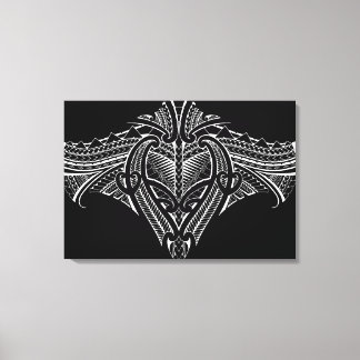 Samoan tribal tattoo design canvas print