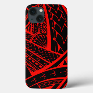Samoan tribal tattoo design with spearheads iPhone 13 case