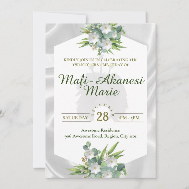 Samoan Tuiga 21st Invitation (Front)