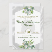 Samoan Tuiga 21st Invitation