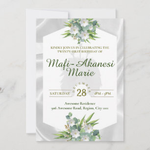 Samoan Tuiga 21st Invitation