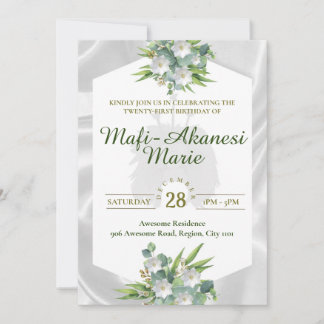 Samoan Tuiga 21st Invitation