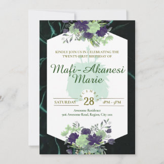 Samoan Tuiga 21st Invitation