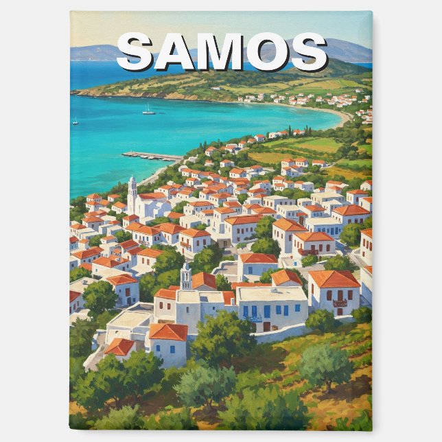Samos Greece Travel Magnet (Front)