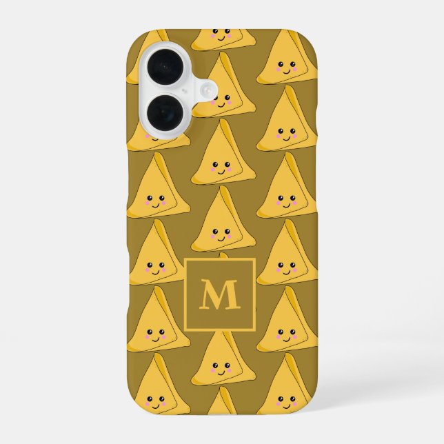 Samosa Indian Snack Kawaii Food Pattern iPhone Case (Back)