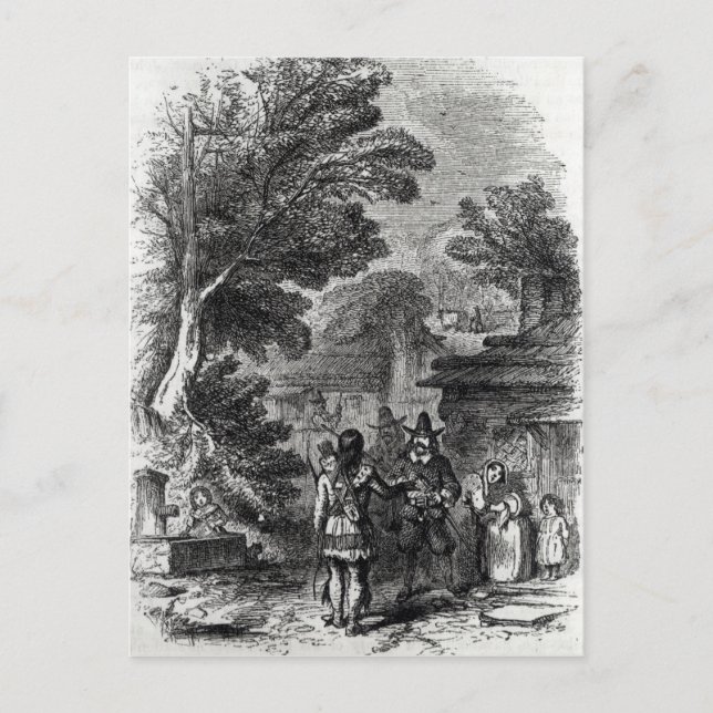 Samoset, the Indian Visitor Postcard (Front)