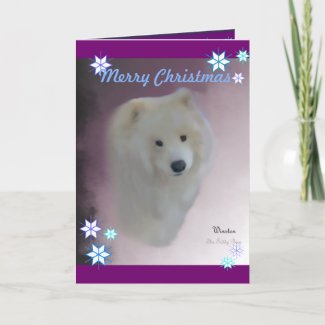 Samoyed A7 Greeting Card, w/envelope Holiday Card