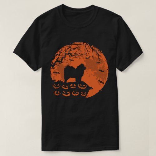 Samoyed And Moon Halloween Costume Funny Dog Lover T_Shirt