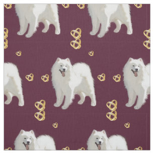 Samoyed Anniversary Pattern Fabric