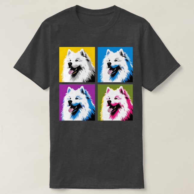 Samoyed Art Dog Lover T-Shirt (Design Front)