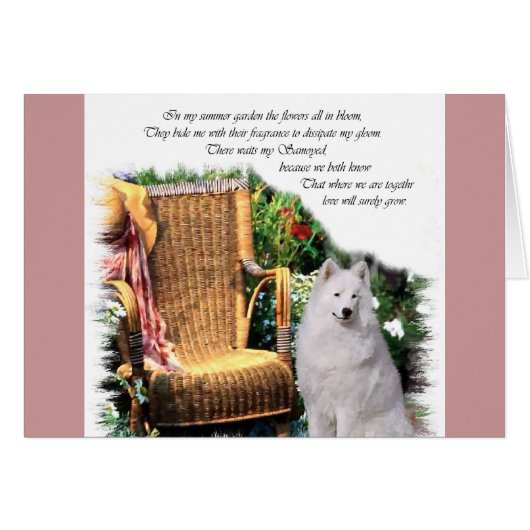 Samoyed Art Gifts Cards (Front Horizontal)