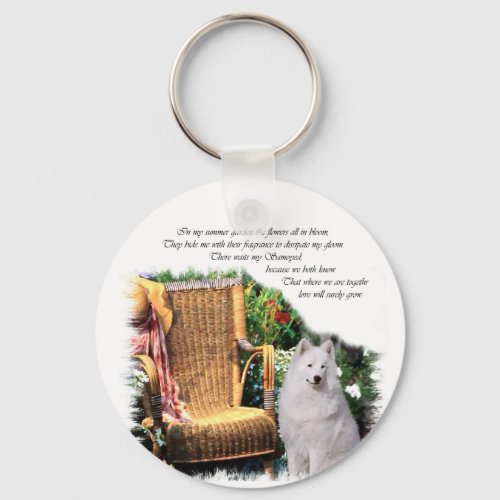 Samoyed Art Gifts Keychain