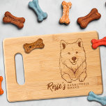 Samoyed Barkuterie Dog Treat Wood Cutting Board