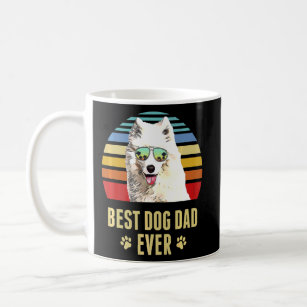 Samoyed Best Dog Dad Ever Retro Sunset  Coffee Mug
