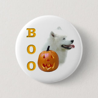 Samoyed Boo Pinback Button