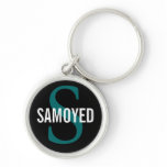 Samoyed Breed Monogram Design Keychain