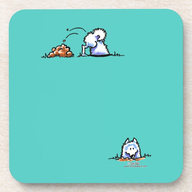 Samoyed Can U Dig It Coaster (Front)