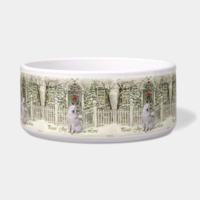 Samoyed Christmas   Bowl (Front)