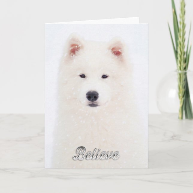 Samoyed Christmas Card (Front)