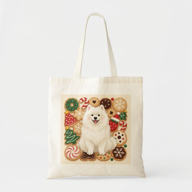 Samoyed Christmas Cookie Tote Bag