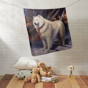 Samoyed Christmas Festive Season  Baby Blanket
