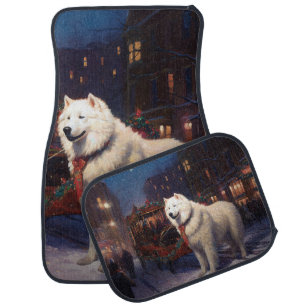 Samoyed Christmas Festive Season  Car Floor Mat