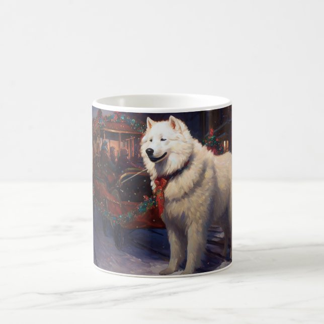 Samoyed Christmas Festive Season  Coffee Mug (Center)