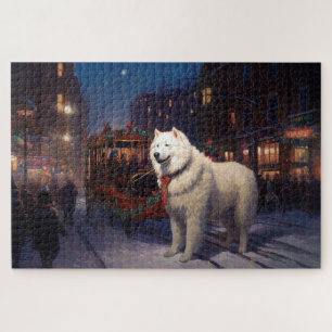 Samoyed Christmas Festive Season  Jigsaw Puzzle