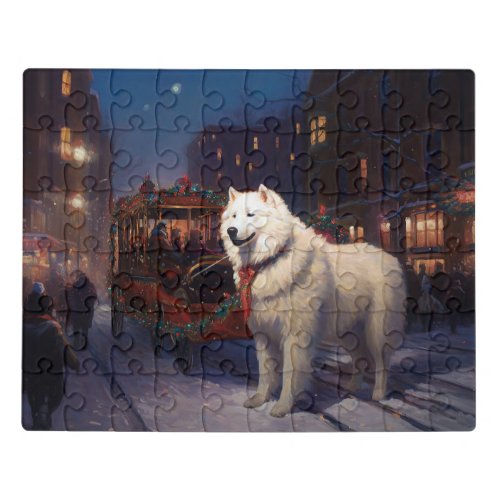 Samoyed Christmas Festive Season  Jigsaw Puzzle