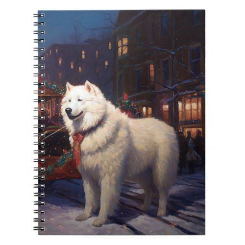 Samoyed Christmas Festive Season  Notebook