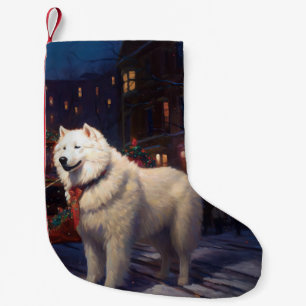 Samoyed Christmas Festive Season Small Christmas Stocking