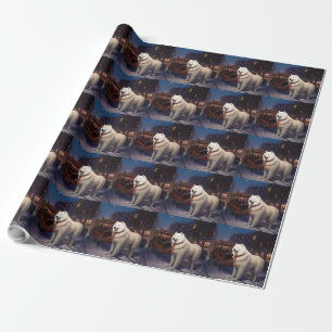 Samoyed Christmas Festive Season Wrapping Paper