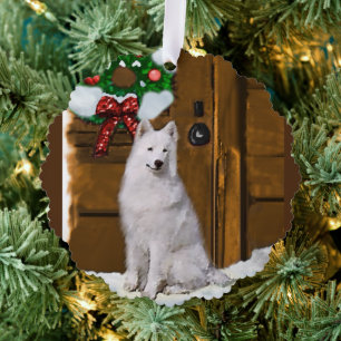 Samoyed Christmas Gifts Ornament Card