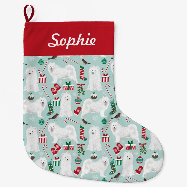 samoyed christmas stocking (Front)