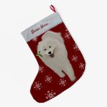 Samoyed Christmas Stocking 2  Sides PERSONALIZE