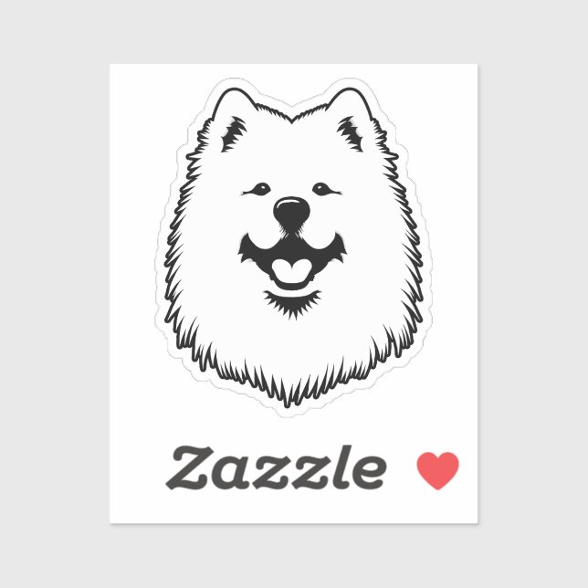 Samoyed Cute Adorable Face Sticker - Smiling Sammy (Sheet)