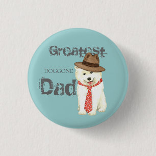 Samoyed Dad Button