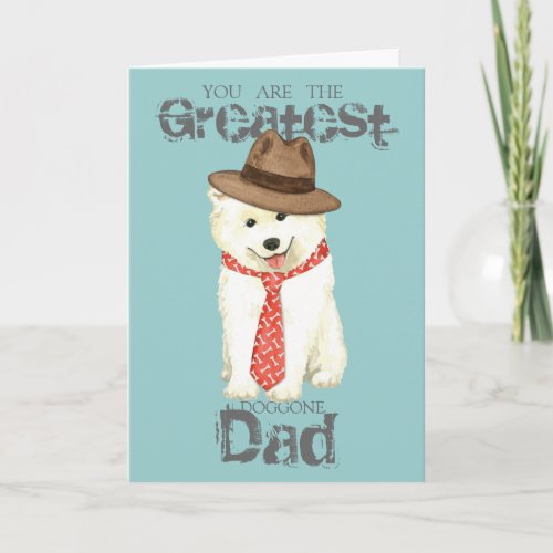 Samoyed Dad Card
