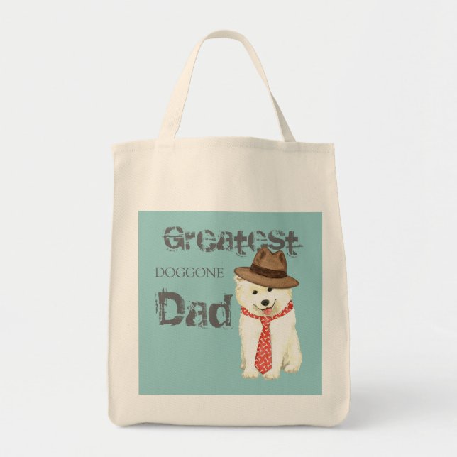 Samoyed Dad Tote Bag (Front)