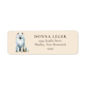 Samoyed Dog Address Label (Front)