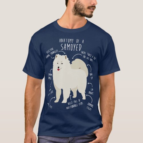 Samoyed Dog Anatomy 2 T_Shirt