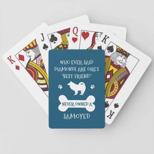 Samoyed Dog Best Friend Poker Cards