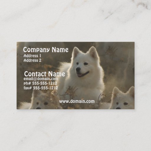 Customizable Samoyed Dog Breed Business Card