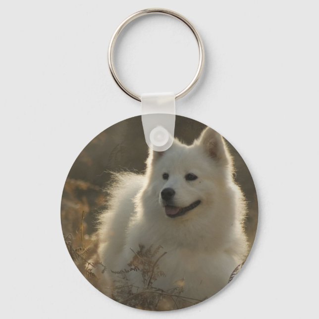 Samoyed Dog Breed Keychain (Front)