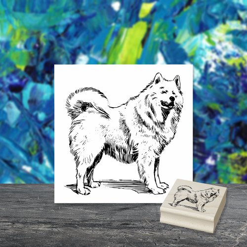 Samoyed Dog Breed Rubber Stamp