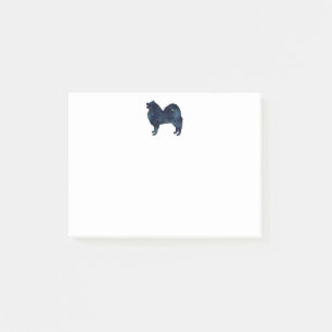 Samoyed Dog Breed Silhouette Black Watercolor Post-it Notes