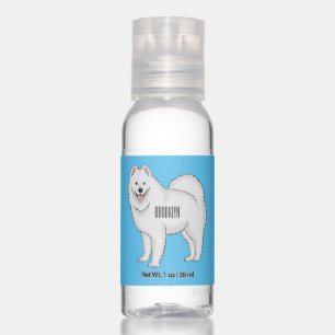 Samoyed dog cartoon illustration hand sanitizer