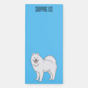 Samoyed dog cartoon illustration magnetic notepad