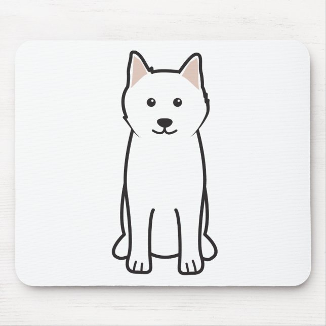 Samoyed Dog Cartoon Mouse Pad (Front)
