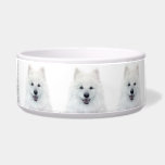 Samoyed Dog Ceramic Pet Bowl by miart<br><div class="desc">Original painting and design by miart</div>